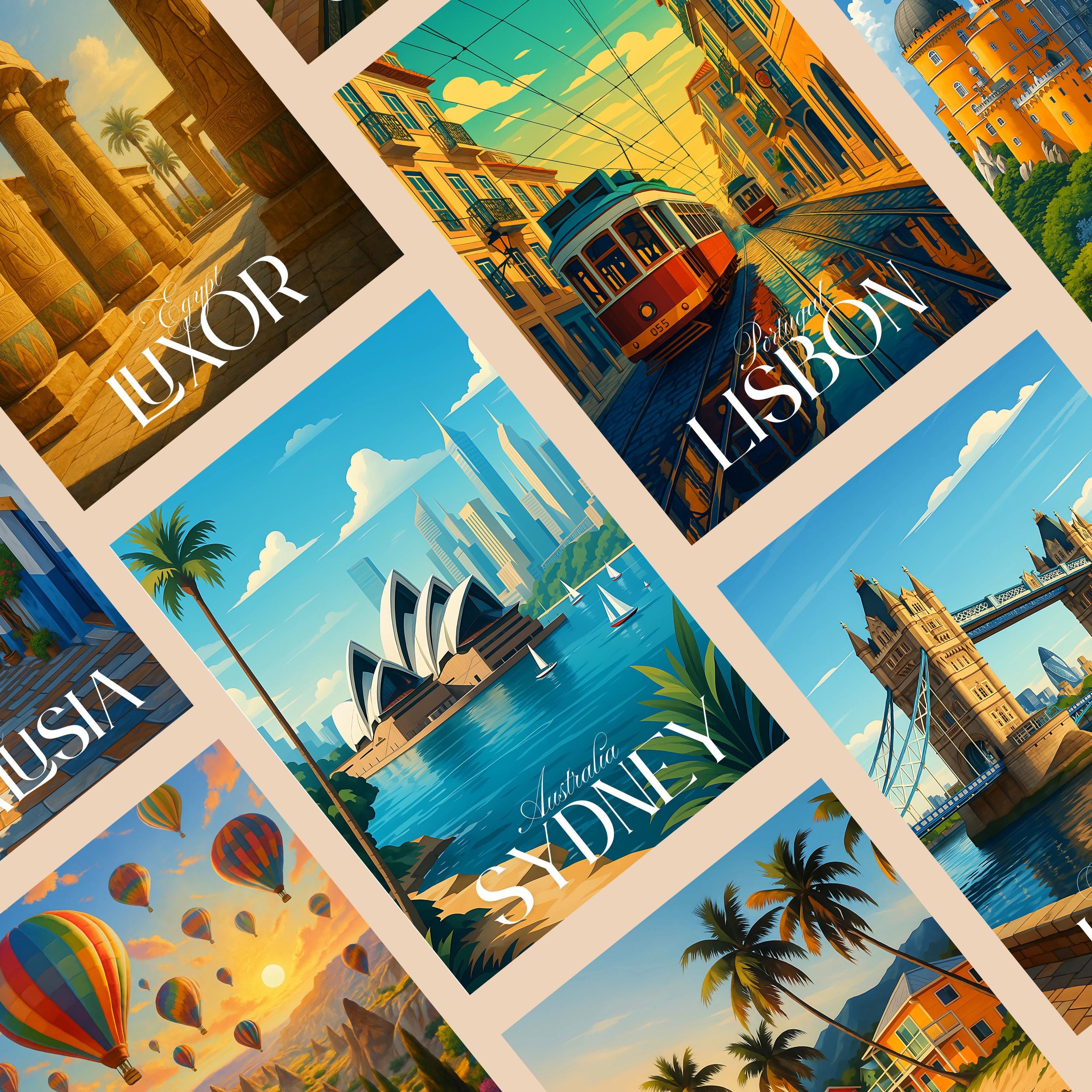 Affiche voyage - Sydney, Australie, Oceanie, Opéra - art moderne, impression, poster