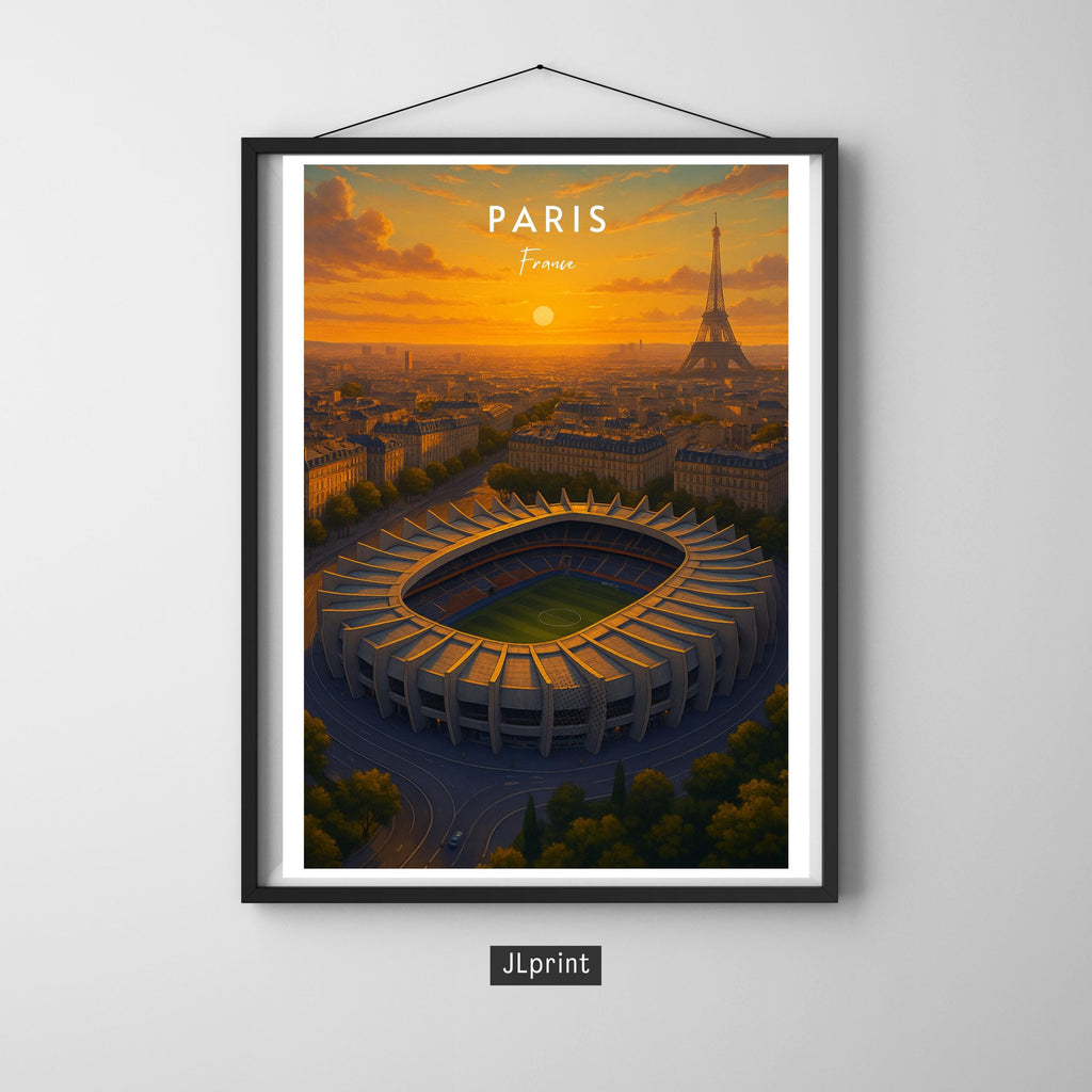 Affiche sport - Football, Paris, France, Stade Parc des Princes - art moderne, impression, poster