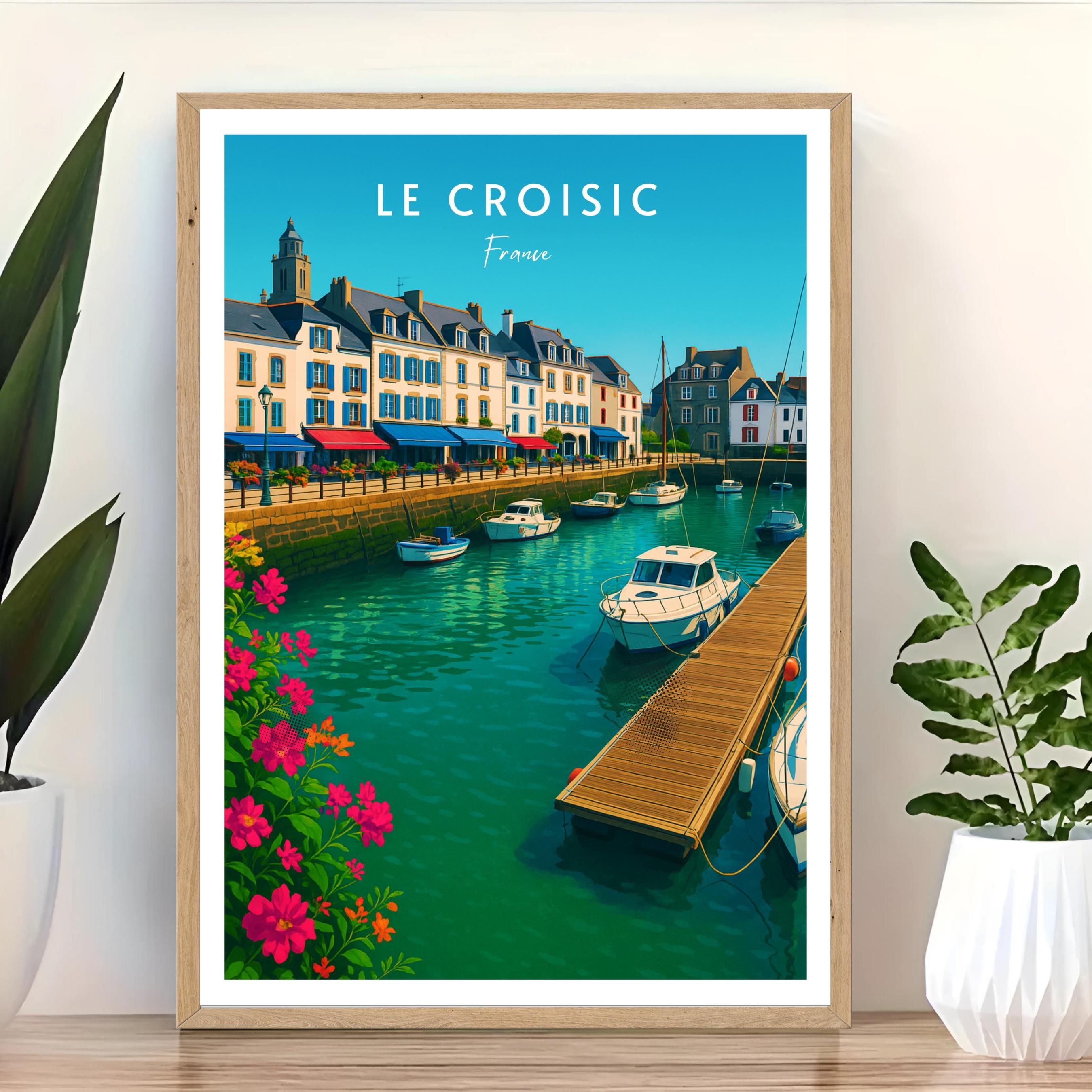 Affiche voyage - Le Croisic, Pays de la Loire, France, Port - art moderne, impression, poster