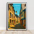 Affiche voyage - Dinan, Bretagne, France, Vielle Ville - moderne, impression, poster