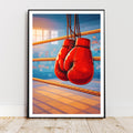 Affiche sport - Boxe, Gants, Ring, Noble Art - art moderne, impression, poster
