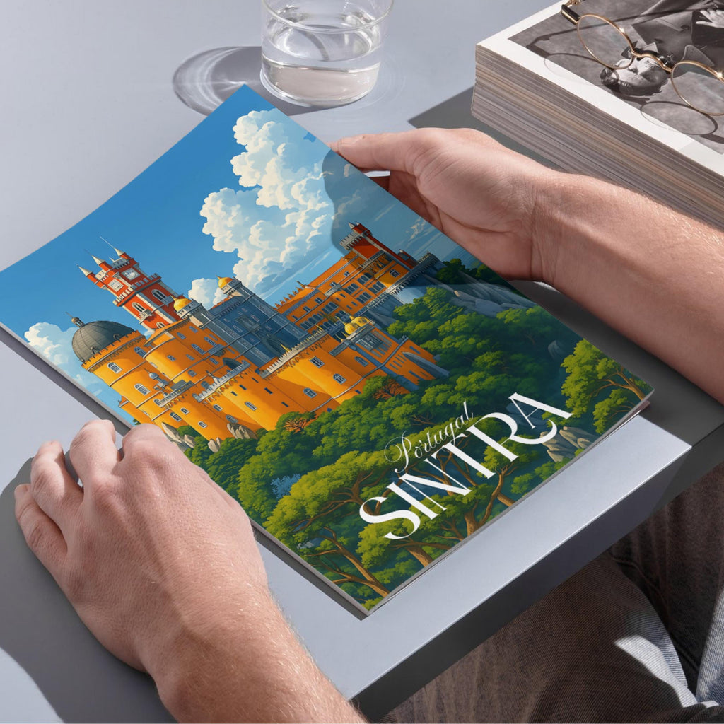Affiche voyage - Sintra, Portugal, Europe, Palais National de Pena - art moderne, impression, poster
