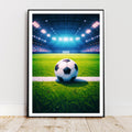 Affiche sport - Football, Foot, Terrain, Ballon - art moderne, impression, poster