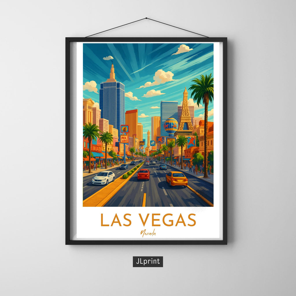 Affiche voyage - Las Vegas, Nevada, USA, The Strip - moderne, impression, poster