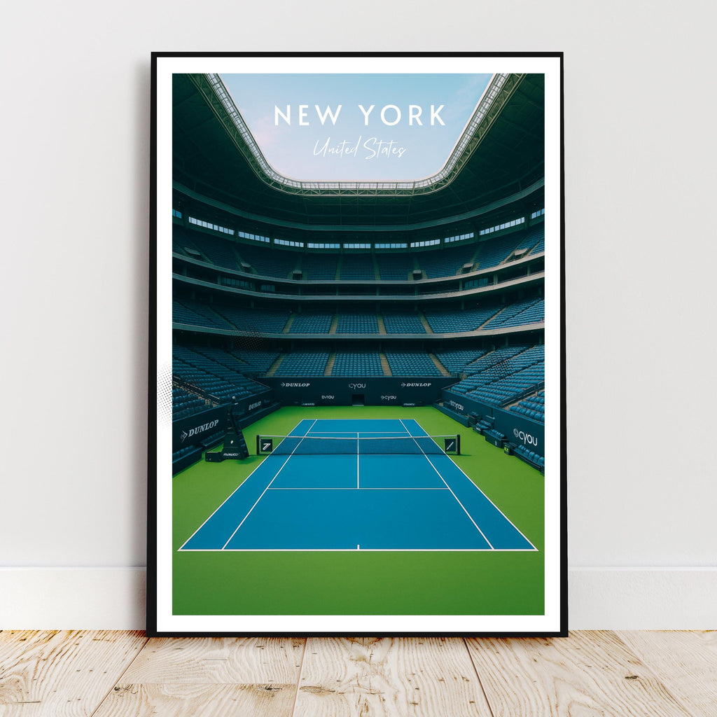 Affiche sport - Tennis, New York, USA, Grand Chelem - art moderne, impression, poster