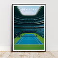 Affiche sport - Tennis, New York, USA, Grand Chelem - art moderne, impression, poster