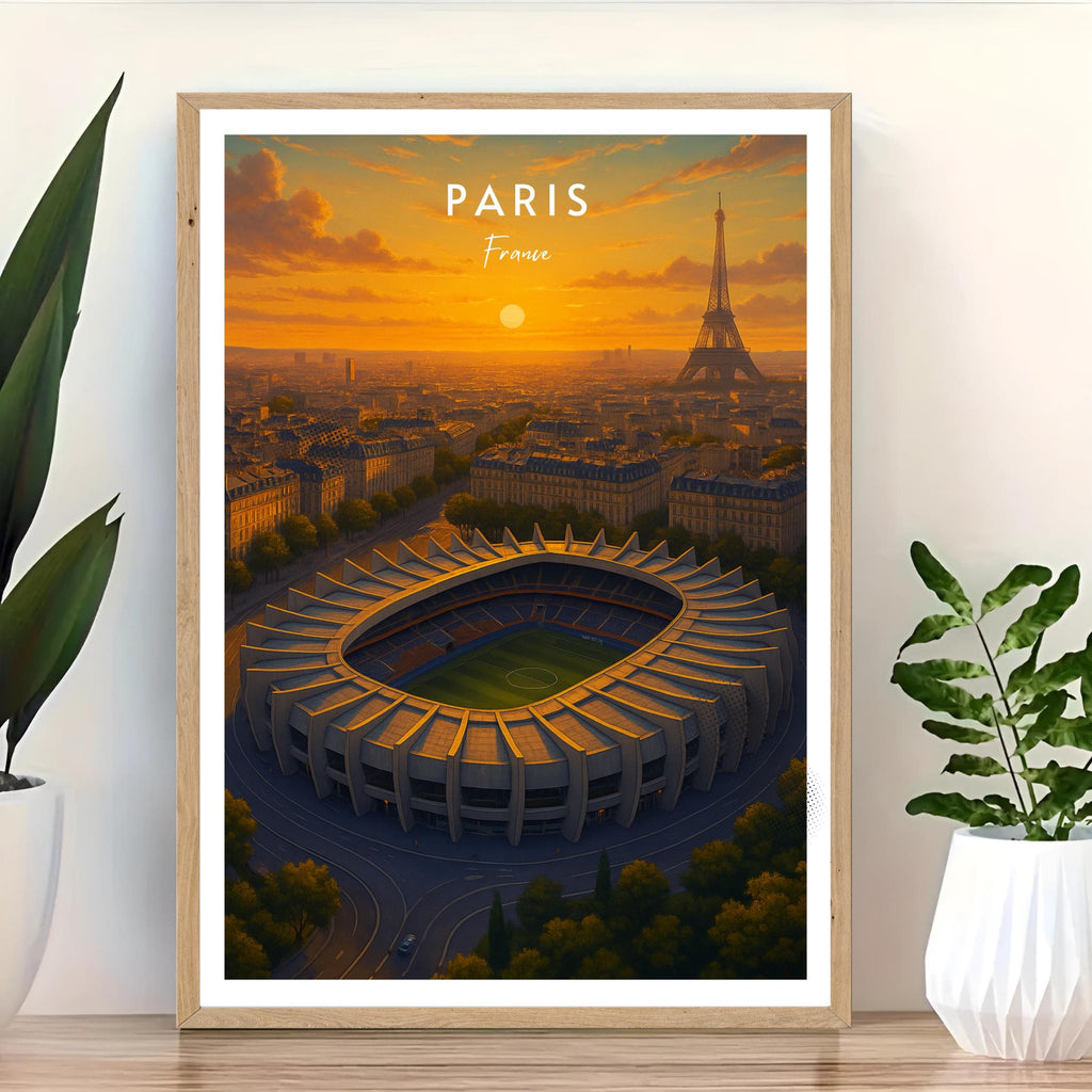 Affiche sport - Football, Paris, France, Stade Parc des Princes - art moderne, impression, poster