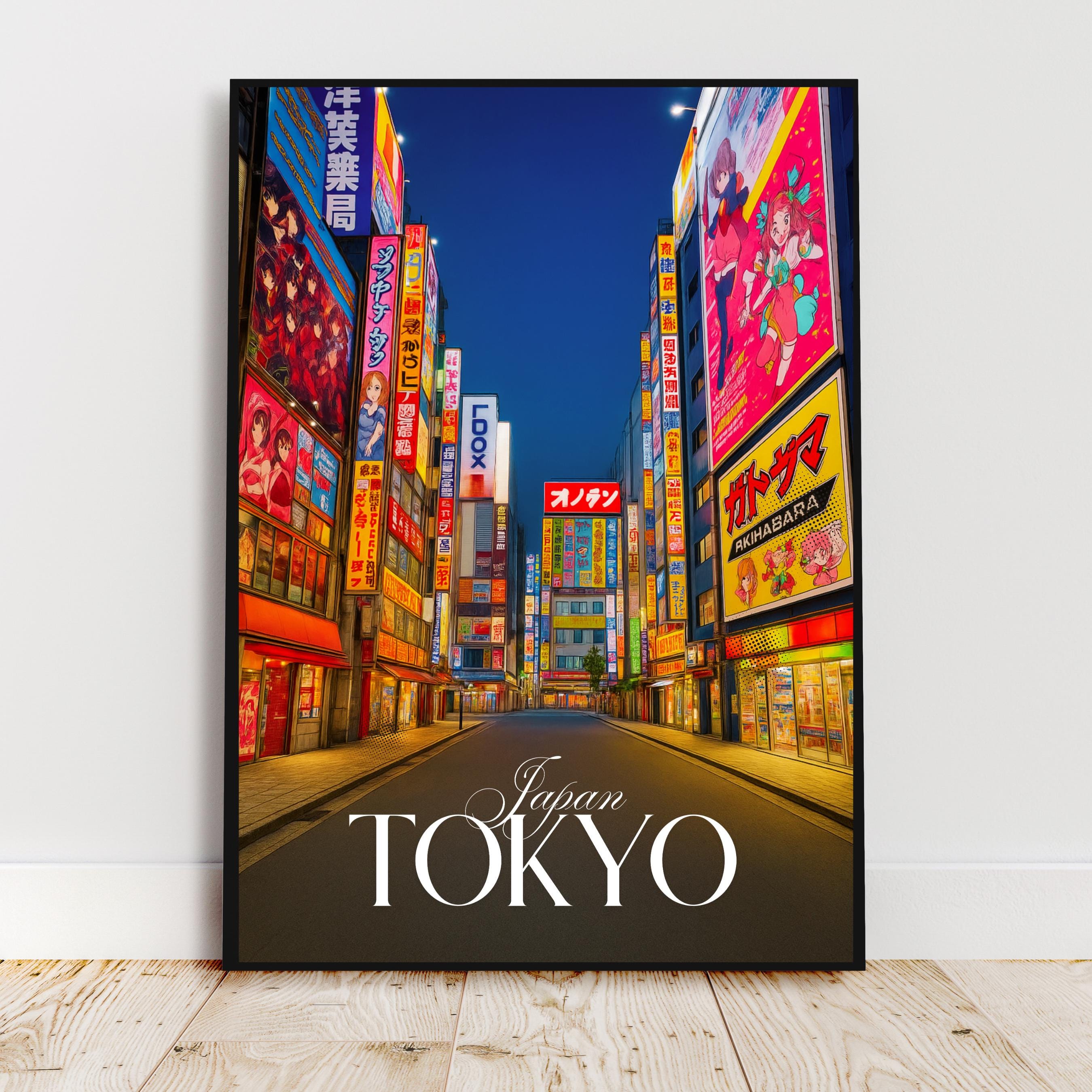 Affiche voyage - Tokyo, Japon, Asie, Akihabara - art moderne, impression, poster