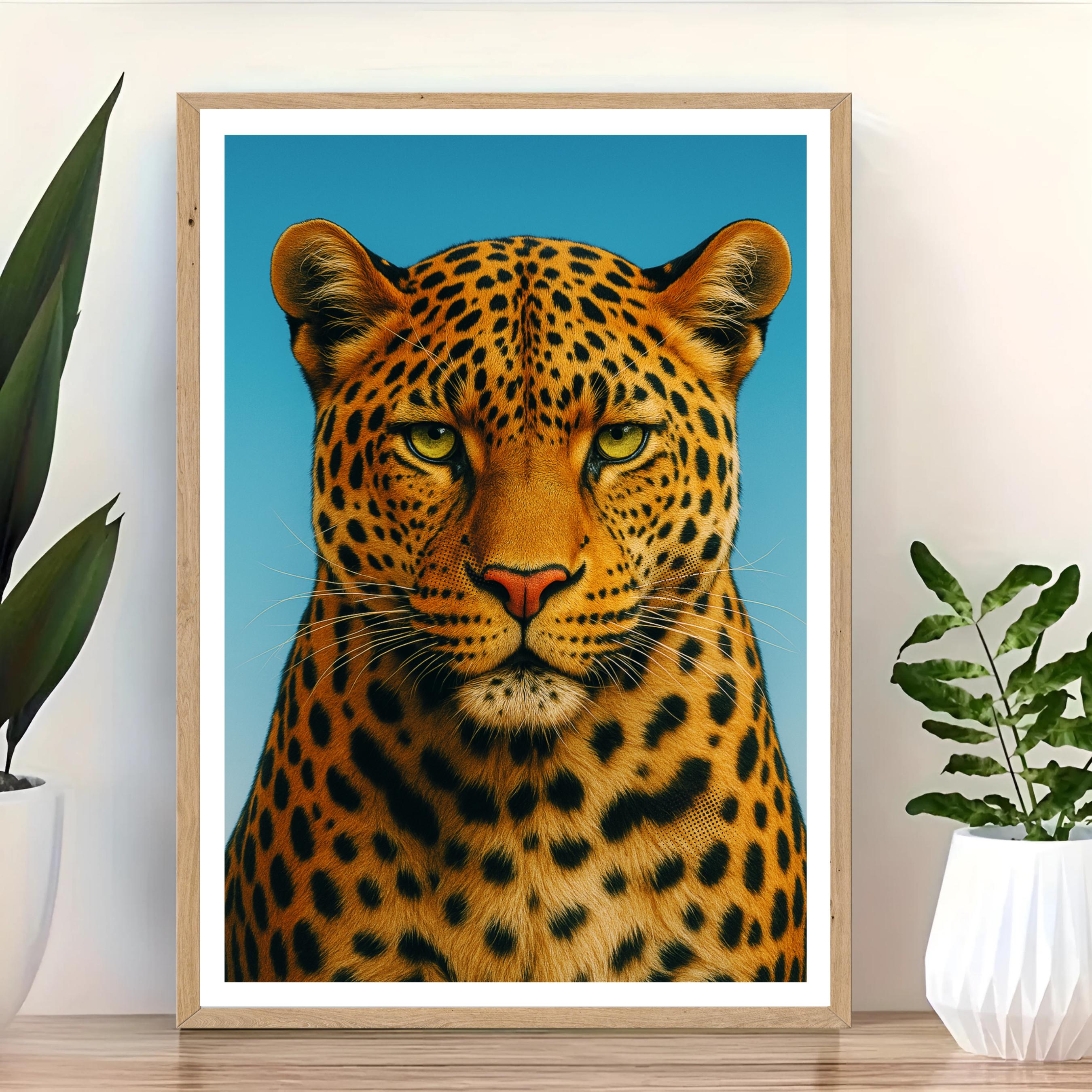Affiche animaux - Leopard, Panthere, Felin, Jungle - art moderne, impression, poster