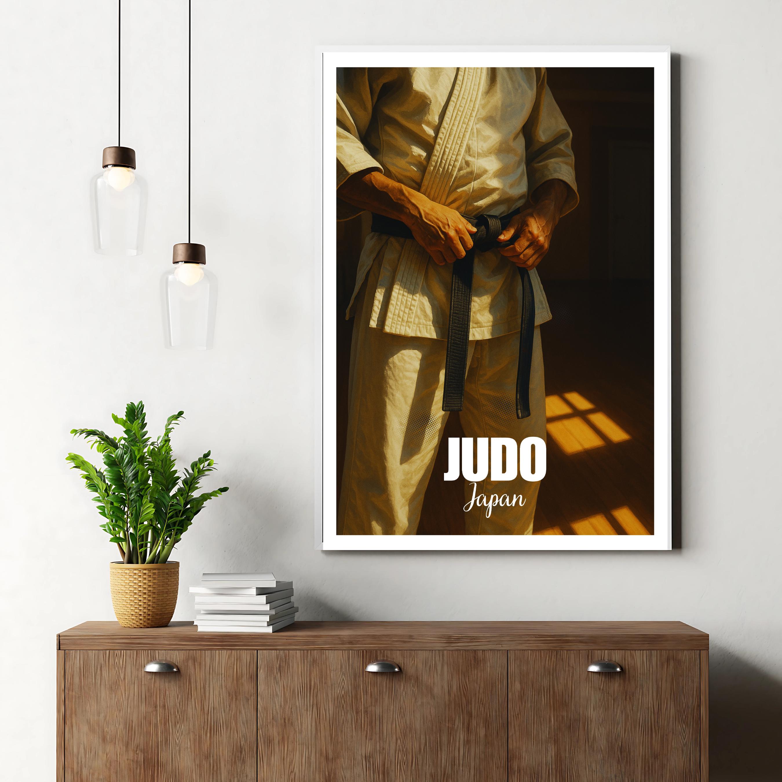 Affiche sport - Judo, Art Martial, Combat, Japon - art moderne, impression, poster