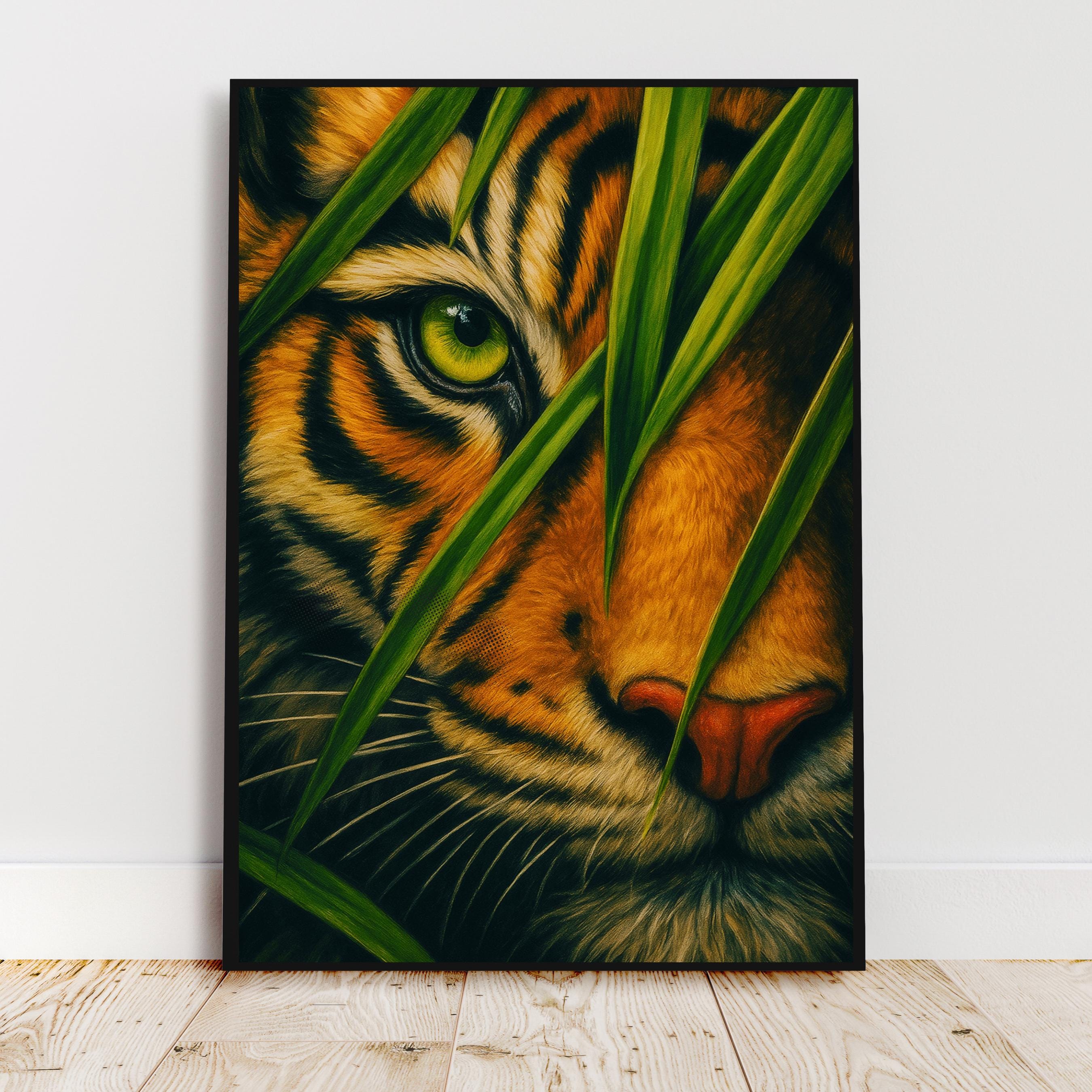 Affiche animaux - Tigre, Félin, Jungle, Animal Sauvage - art moderne, impression, poster