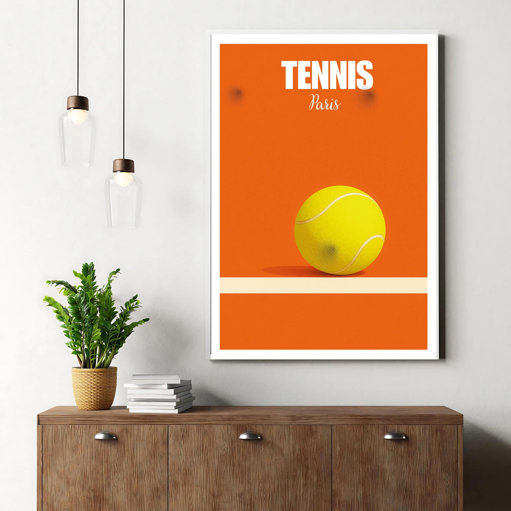 Affiche sport - Tennis, Paris, Balle, Grand Chelem - moderne, impression, poster