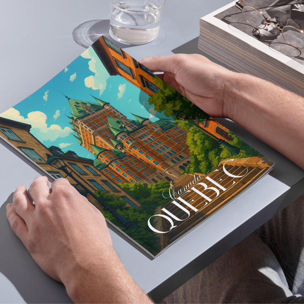 Affiche voyage - Quebec, Canada, Amerique, Chateau Frontenac - art moderne, impression, poster