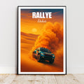 Affiche sport - Rallye, Course Automobile, Dakar, Désert - art moderne, impression, poster