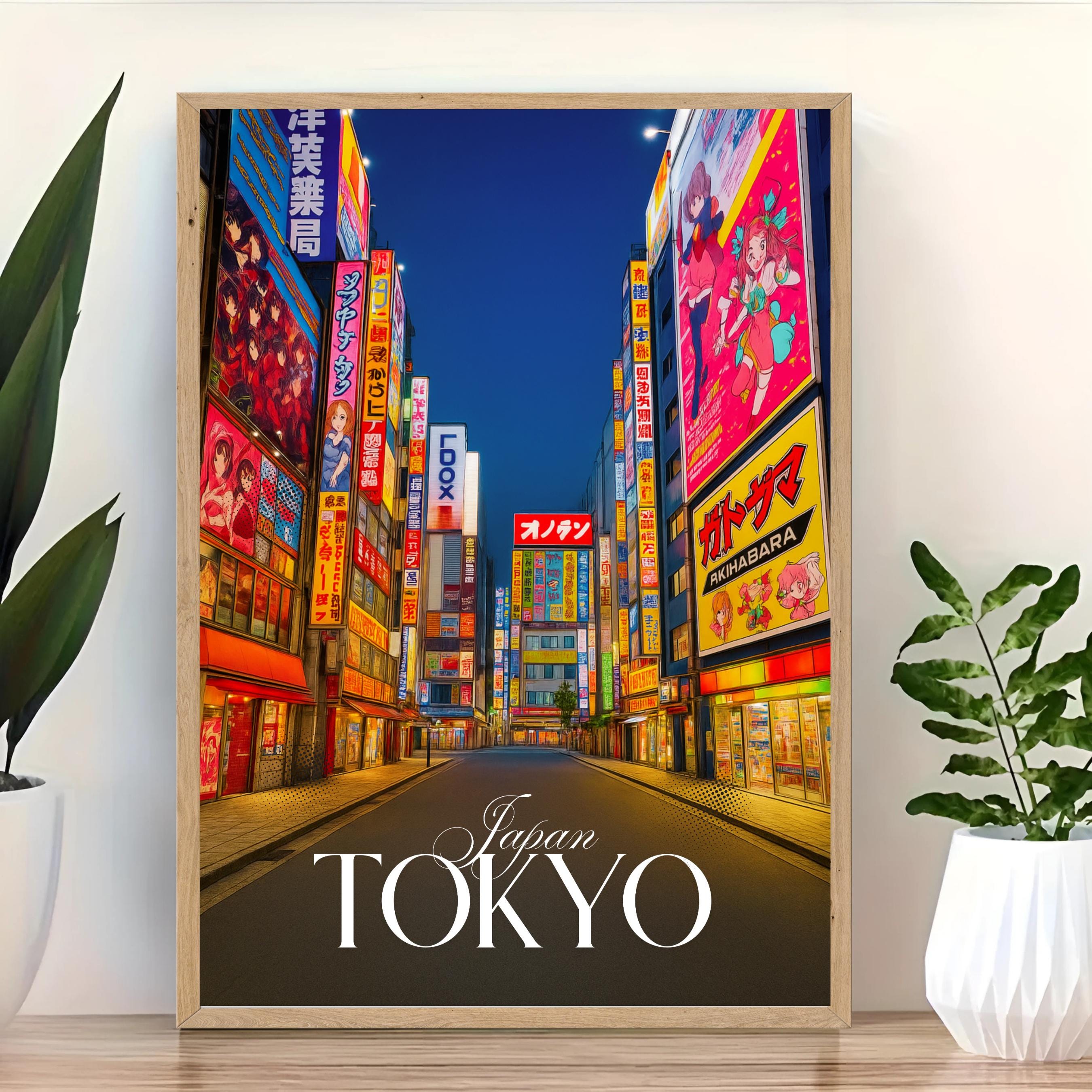 Affiche voyage - Tokyo, Japon, Asie, Akihabara - art moderne, impression, poster