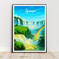 Affiche voyage - Iguazú, Parc National, Argentine, Bresil - art moderne, impression, poster