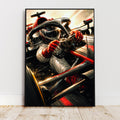 Affiche sport - Course Automobile, Formule 1, Pilote, Circuit - art moderne, impression, poster