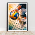 Affiche sport - Volleyball, Volley, Ballon, Match - art moderne, impression, poster