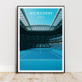 Affiche sport - Tennis, Melbourne, Australie, Grand Chelem - art moderne, impression, poster
