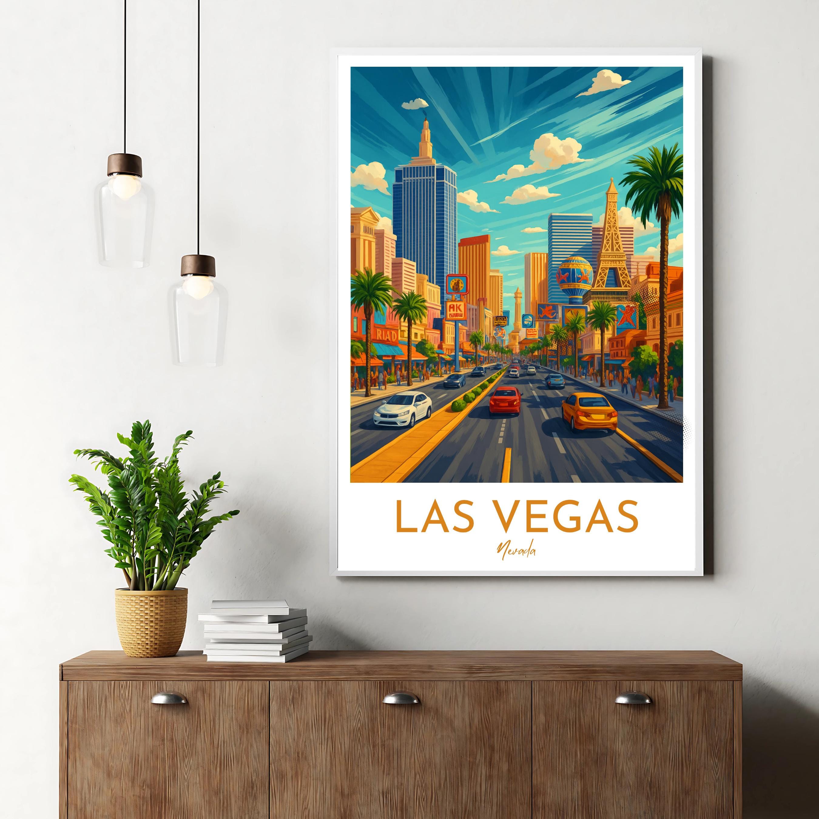 Affiche voyage - Las Vegas, Nevada, USA, The Strip - moderne, impression, poster