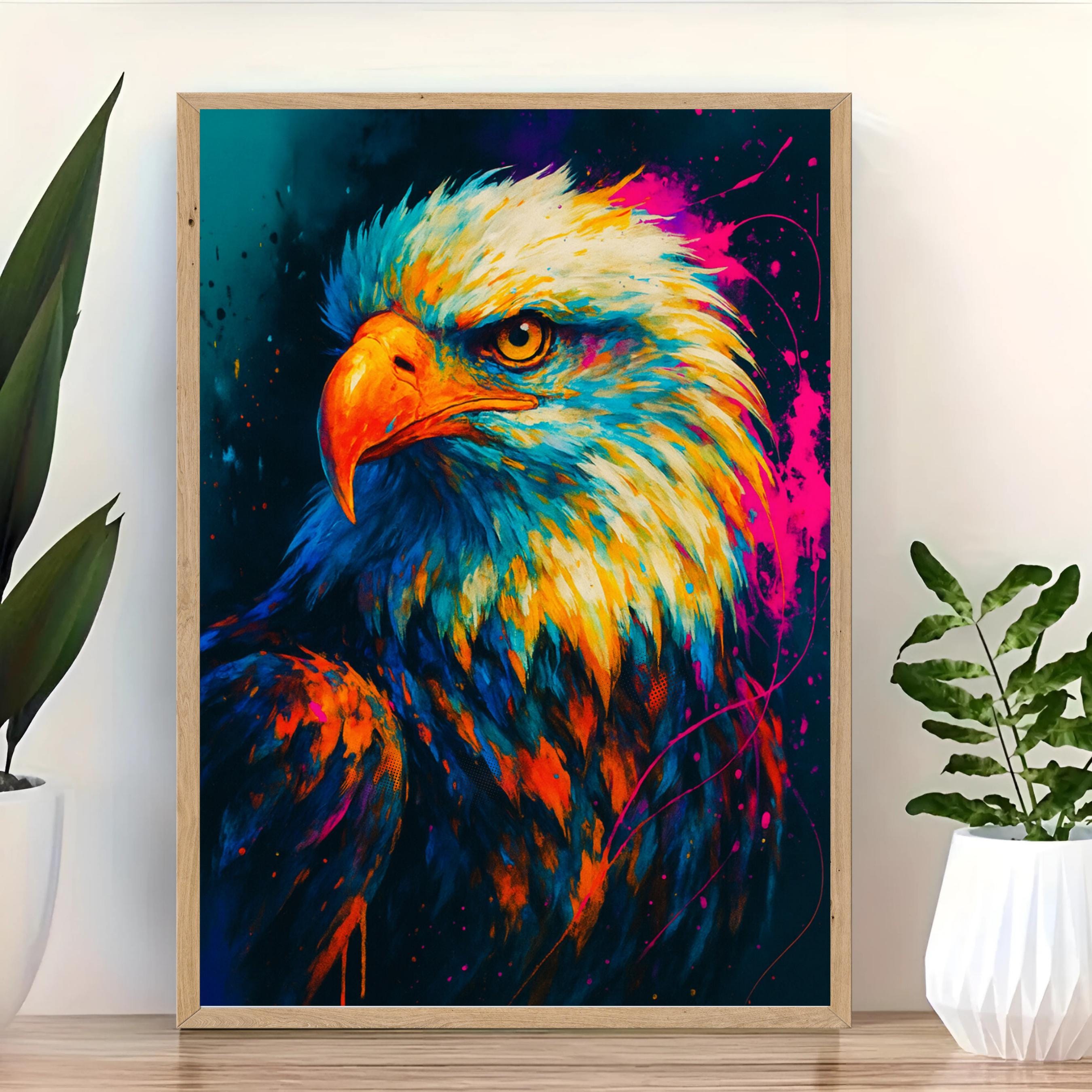 Affiche animaux - Aigle Royal, Rapace, Oiseau, Animal Sauvage - art moderne, impression, poster