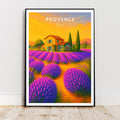 Affiche voyage - Provence, France, Lavande, Provençale - art moderne, impression, poster