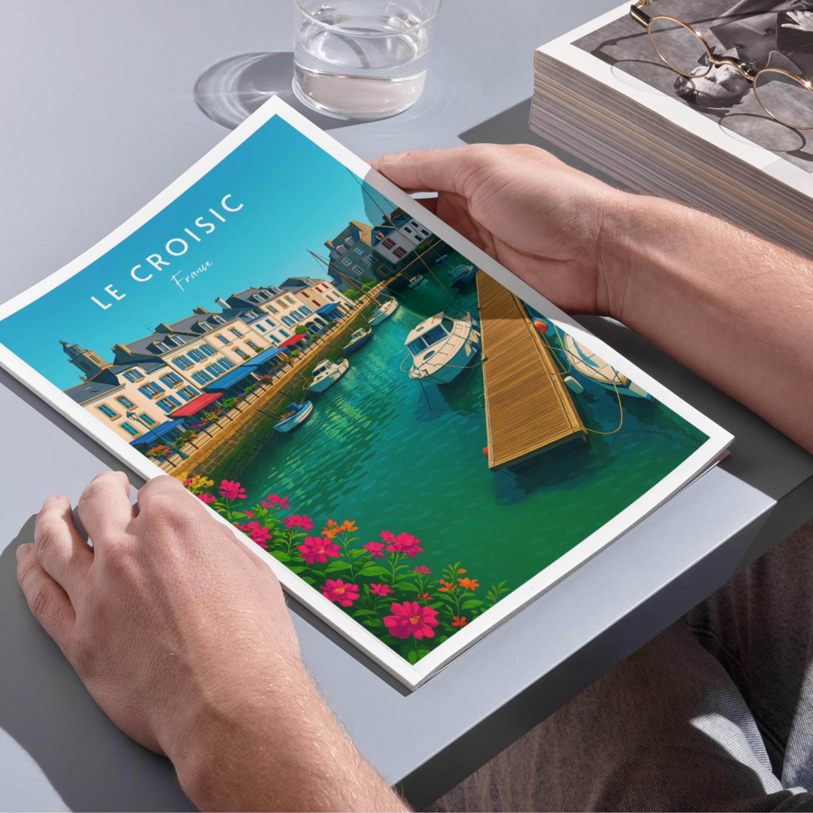 Affiche voyage - Le Croisic, Pays de la Loire, France, Port - art moderne, impression, poster