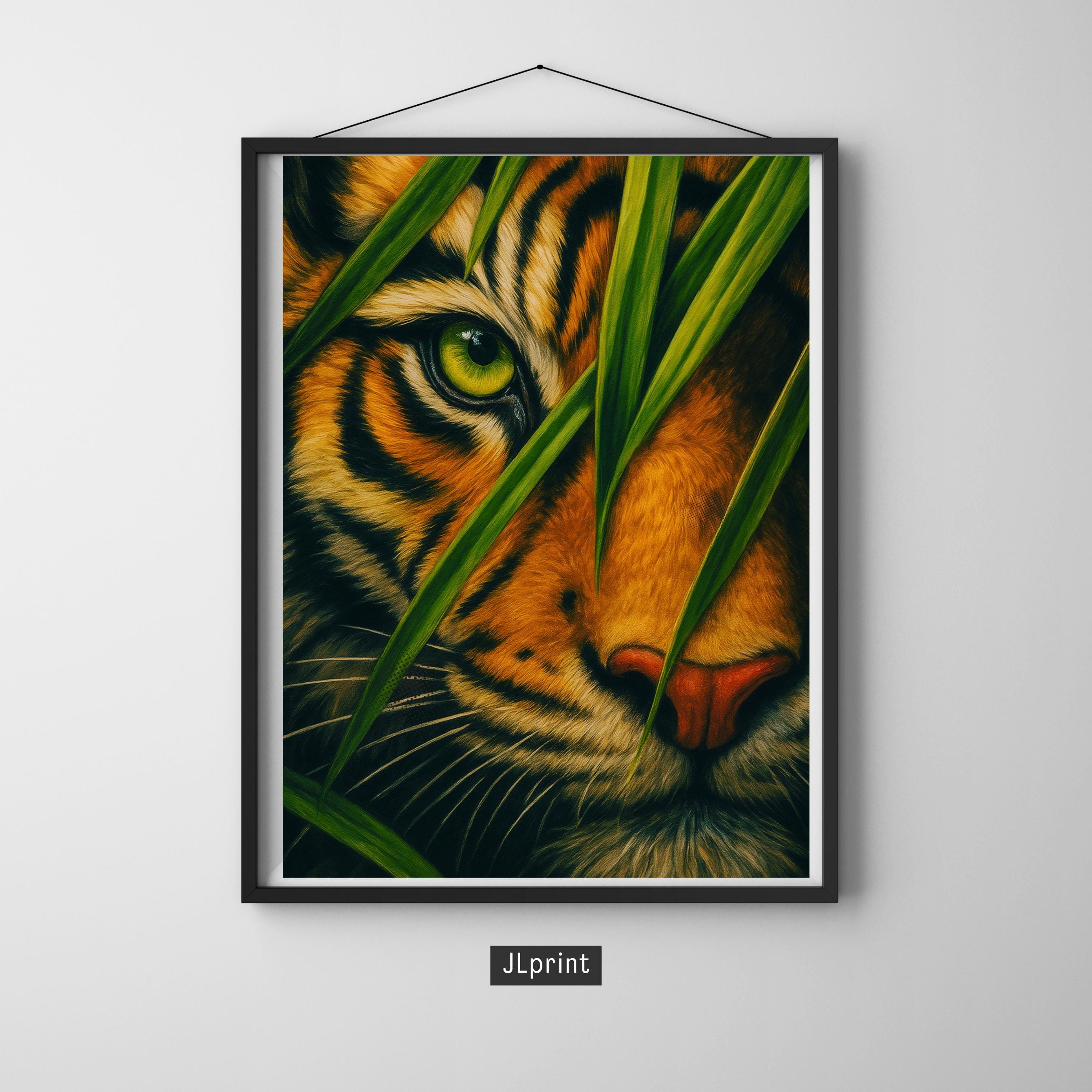 Affiche animaux - Tigre, Félin, Jungle, Animal Sauvage - art moderne, impression, poster
