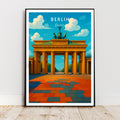 Affiche voyage - Berlin, Allemagne, Europe, Porte de Brandebourg - art moderne, impression, poster