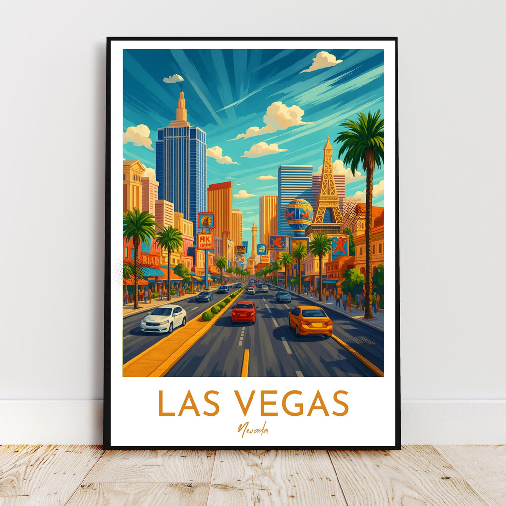 Affiche voyage - Las Vegas, Nevada, USA, The Strip - moderne, impression, poster