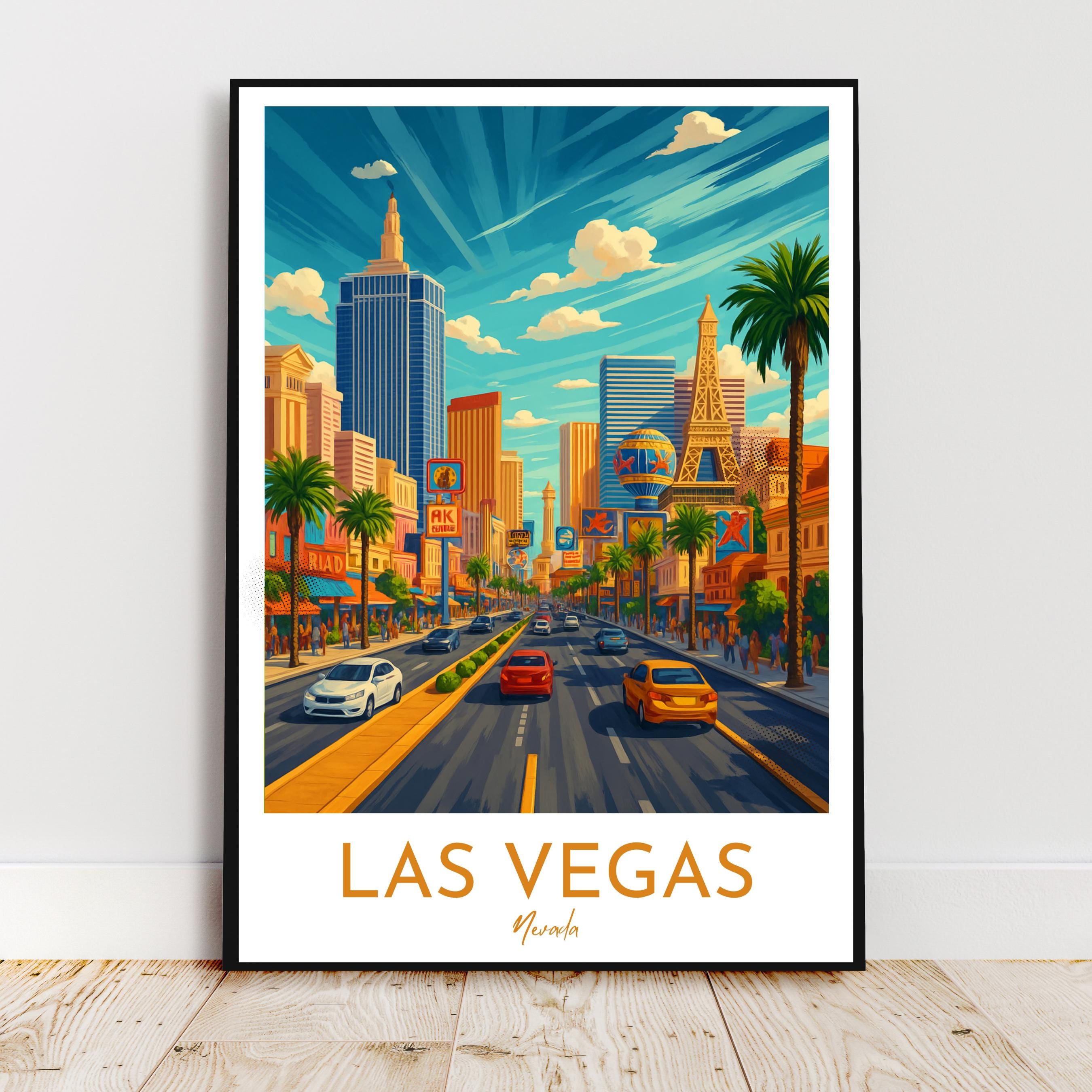 Affiche voyage - Las Vegas, Nevada, USA, The Strip - moderne, impression, poster