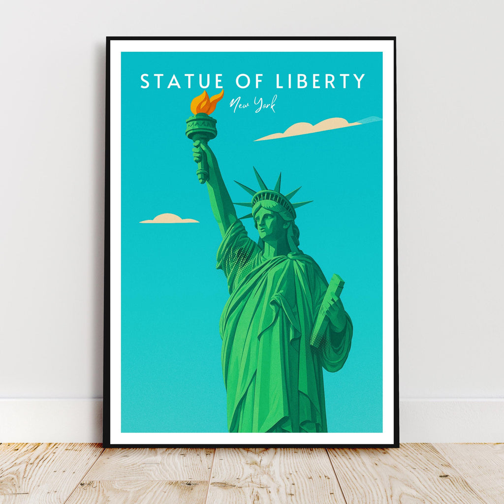 Affiche voyage - Statue de la Liberté, New York, USA, Amérique - moderne, impression, poster