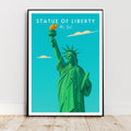 Affiche voyage - Statue de la Liberté, New York, USA, Amérique - moderne, impression, poster