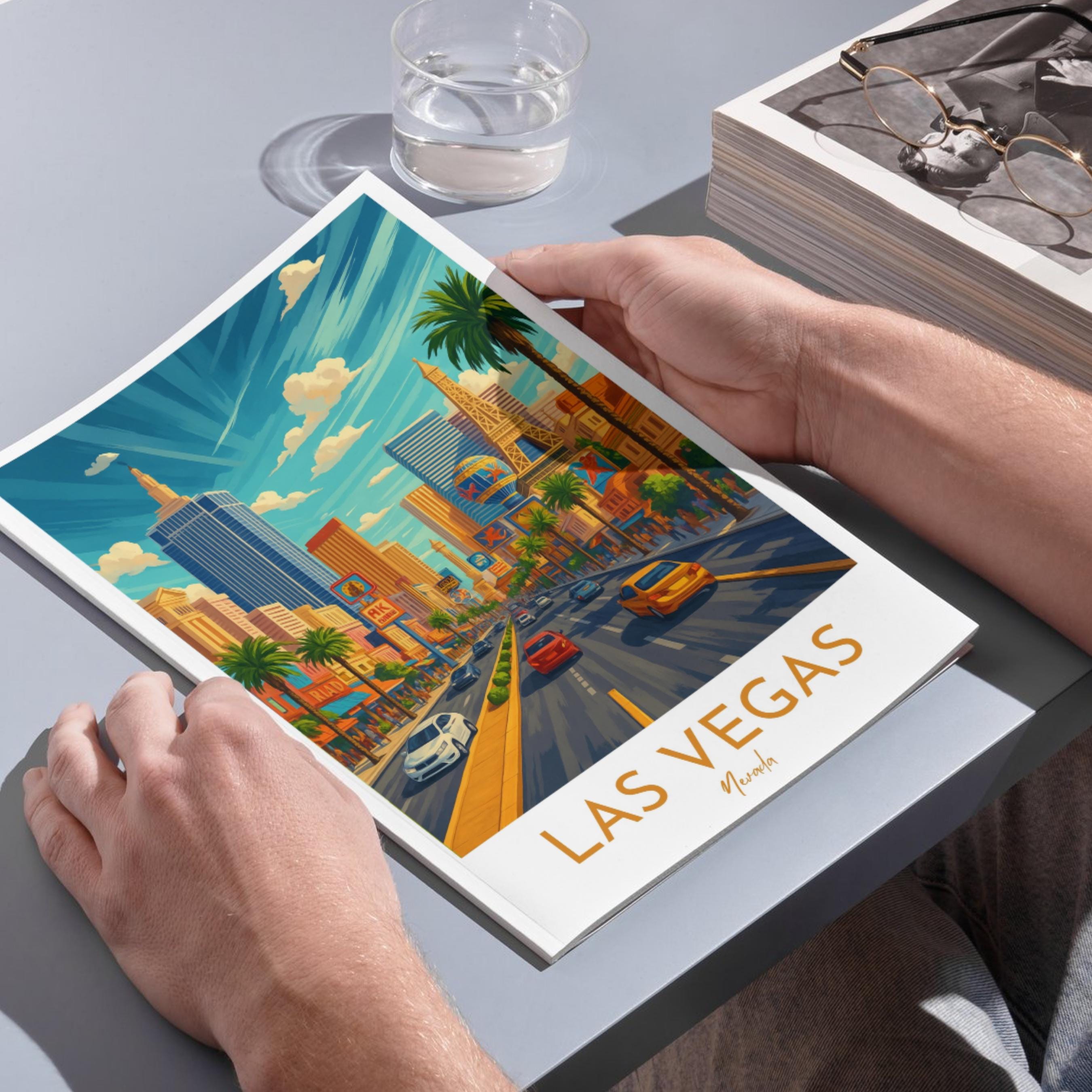 Affiche voyage - Las Vegas, Nevada, USA, The Strip - moderne, impression, poster