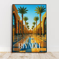 Affiche voyage - Riyadh, Arabie Saoudite, Moyen Orient, Asie - art moderne, impression, poster
