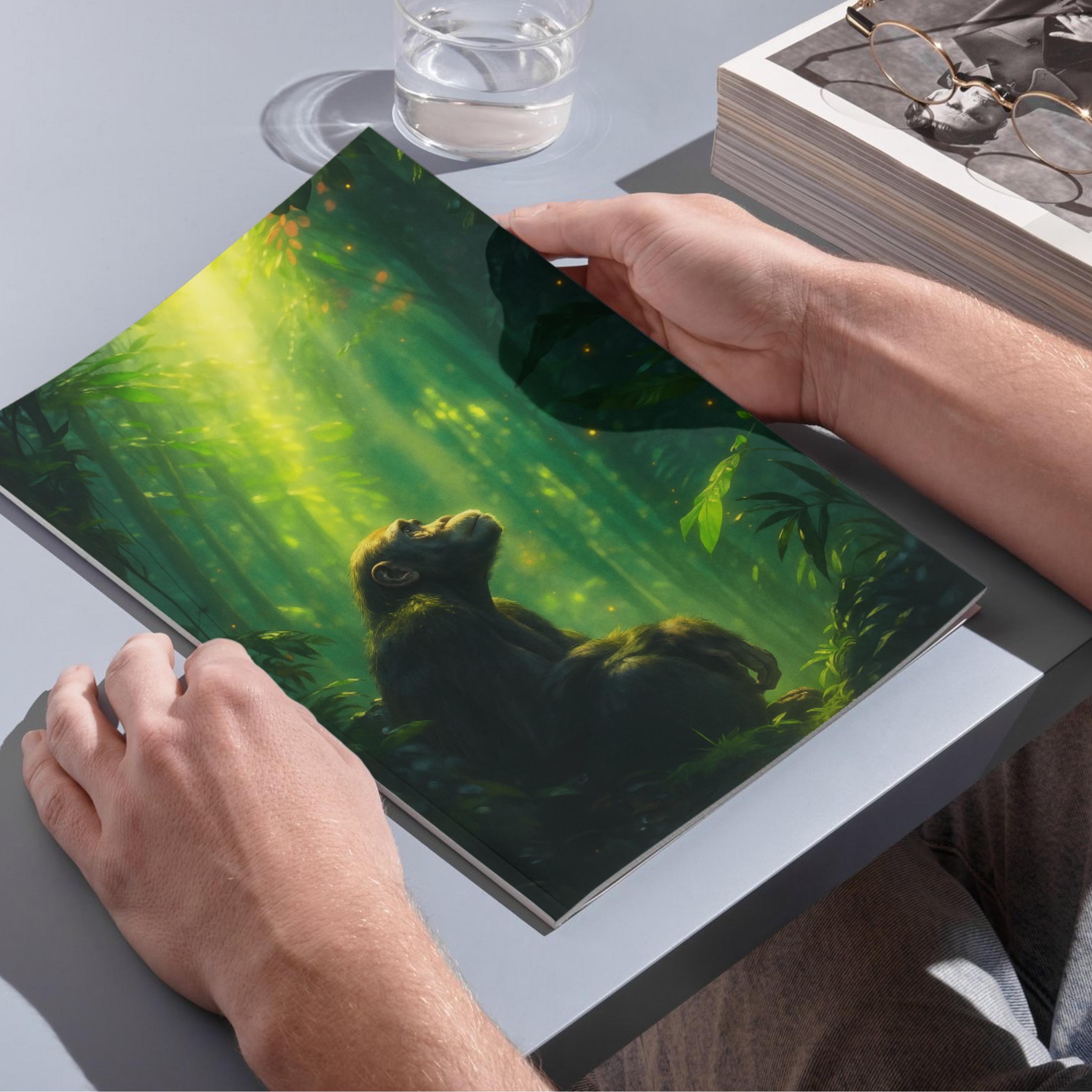 Affiche animaux - Singe, Chimpanzé, Jungle, Nature - art moderne, impression, poster
