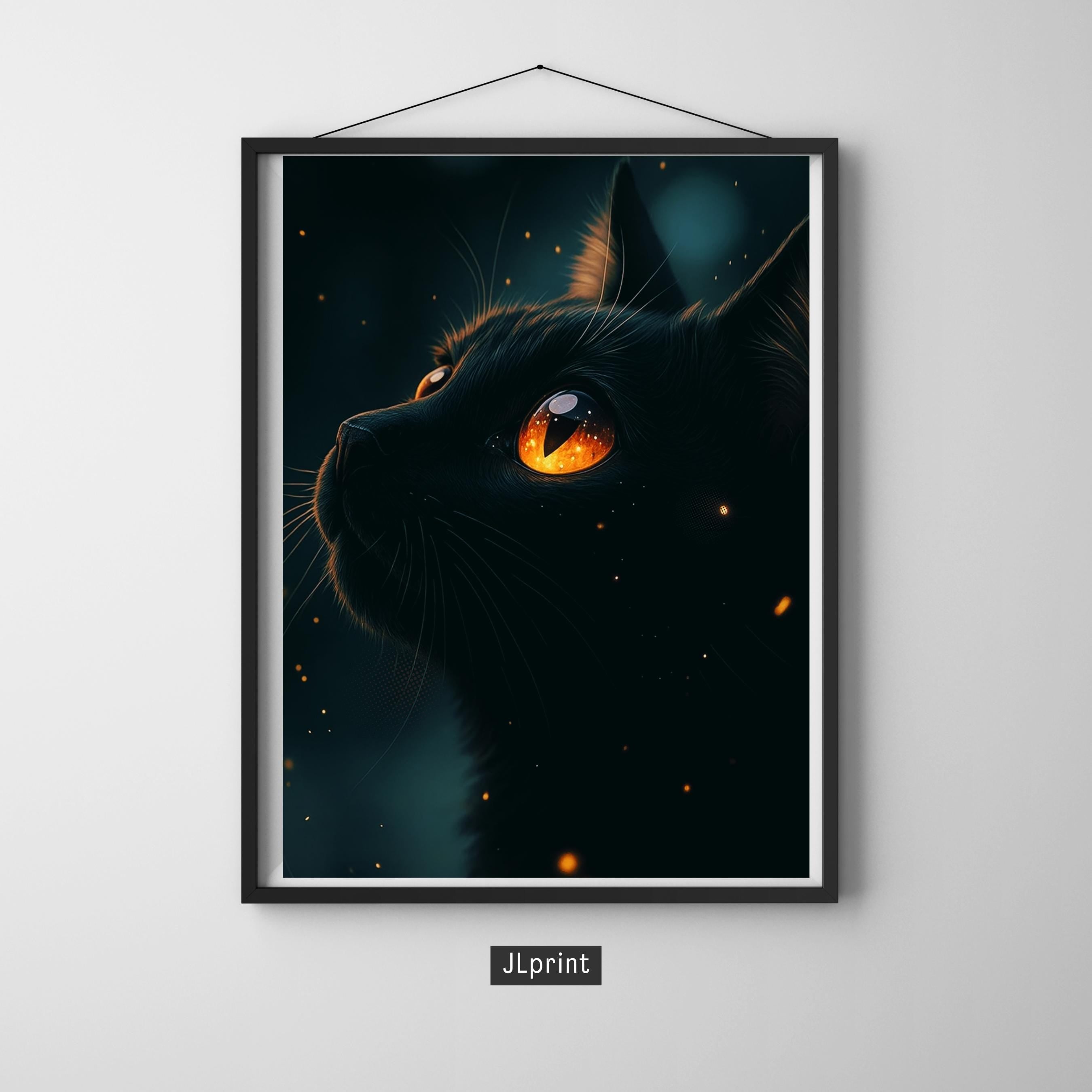 Affiche animaux - Chat, Félin, Animal, Mystère - art moderne, impression, poster