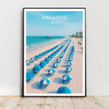 Affiche voyage - Orlando, Floride, USA, Amerique - art moderne, impression, poster