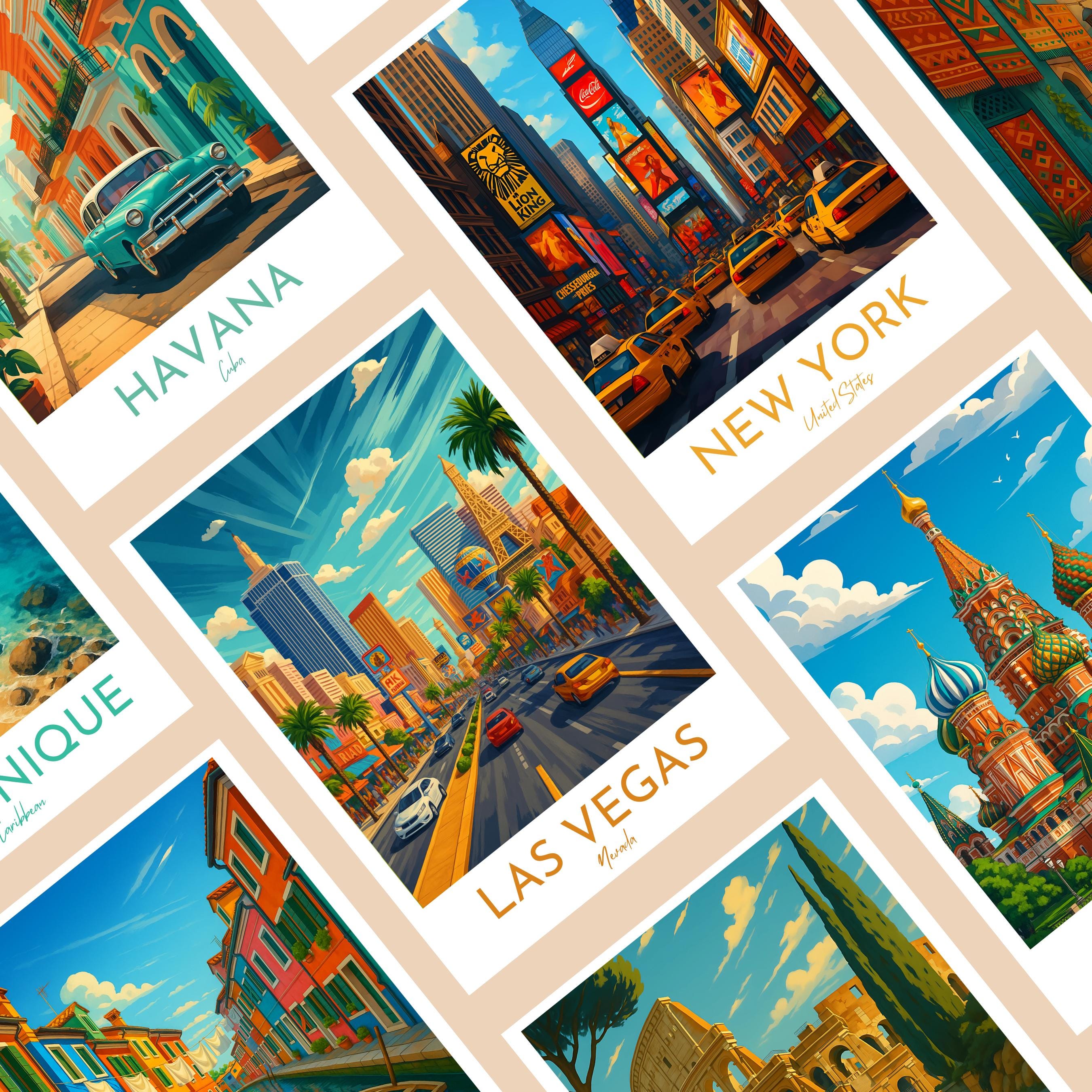 Affiche voyage - Las Vegas, Nevada, USA, The Strip - moderne, impression, poster