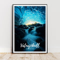 Affiche voyage - Vatnajökull, Parc National, Islande, Glacier - art moderne, impression, poster