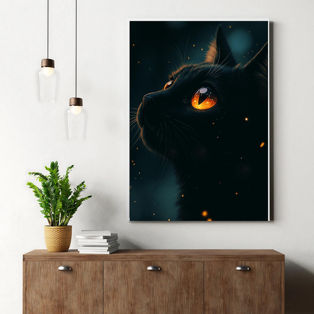 Affiche animaux - Chat, Félin, Animal, Mystère - art moderne, impression, poster