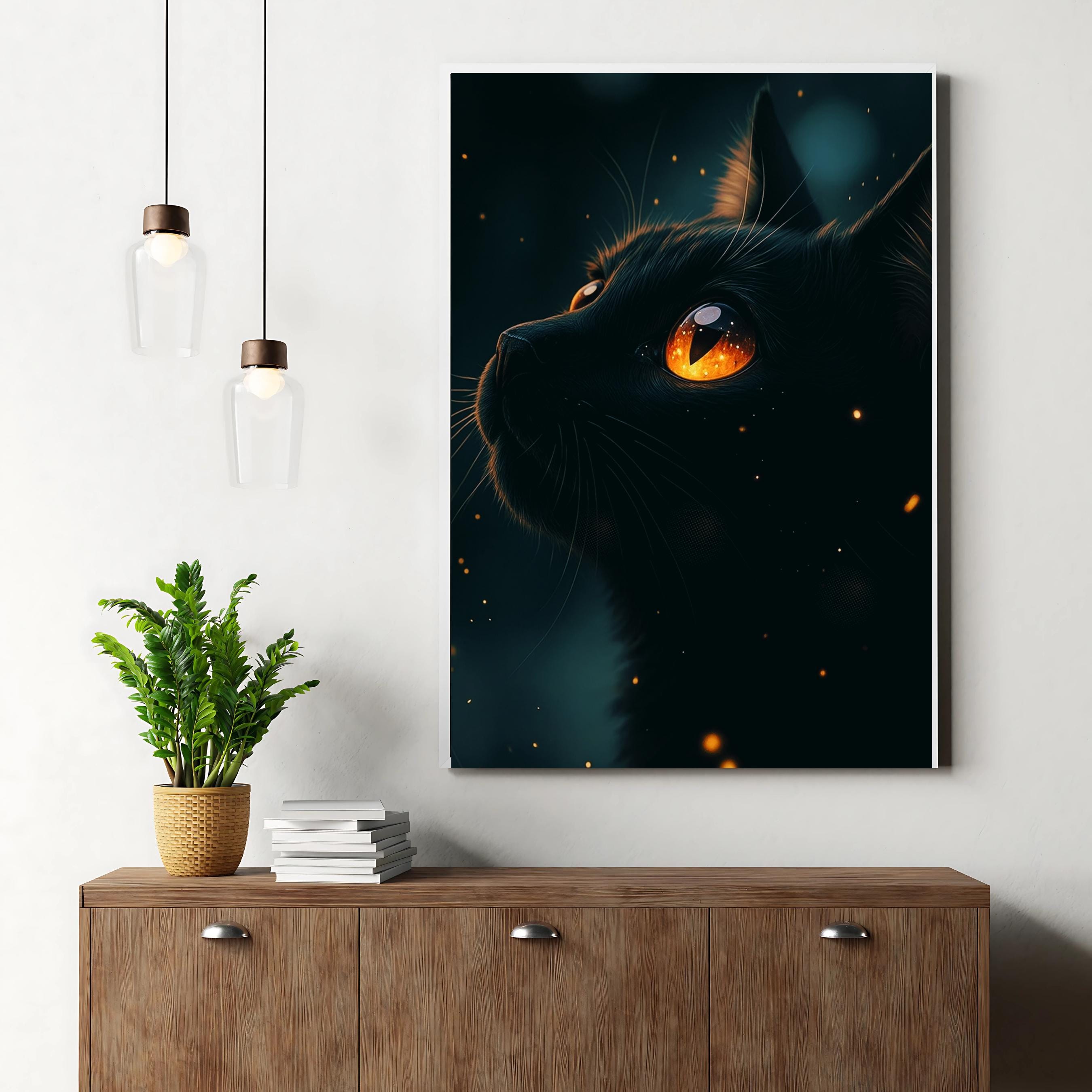 Affiche animaux - Chat, Félin, Animal, Mystère - art moderne, impression, poster