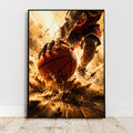 Affiche sport - Basketball, Basket, Ballon, Match - art moderne, impression, poster