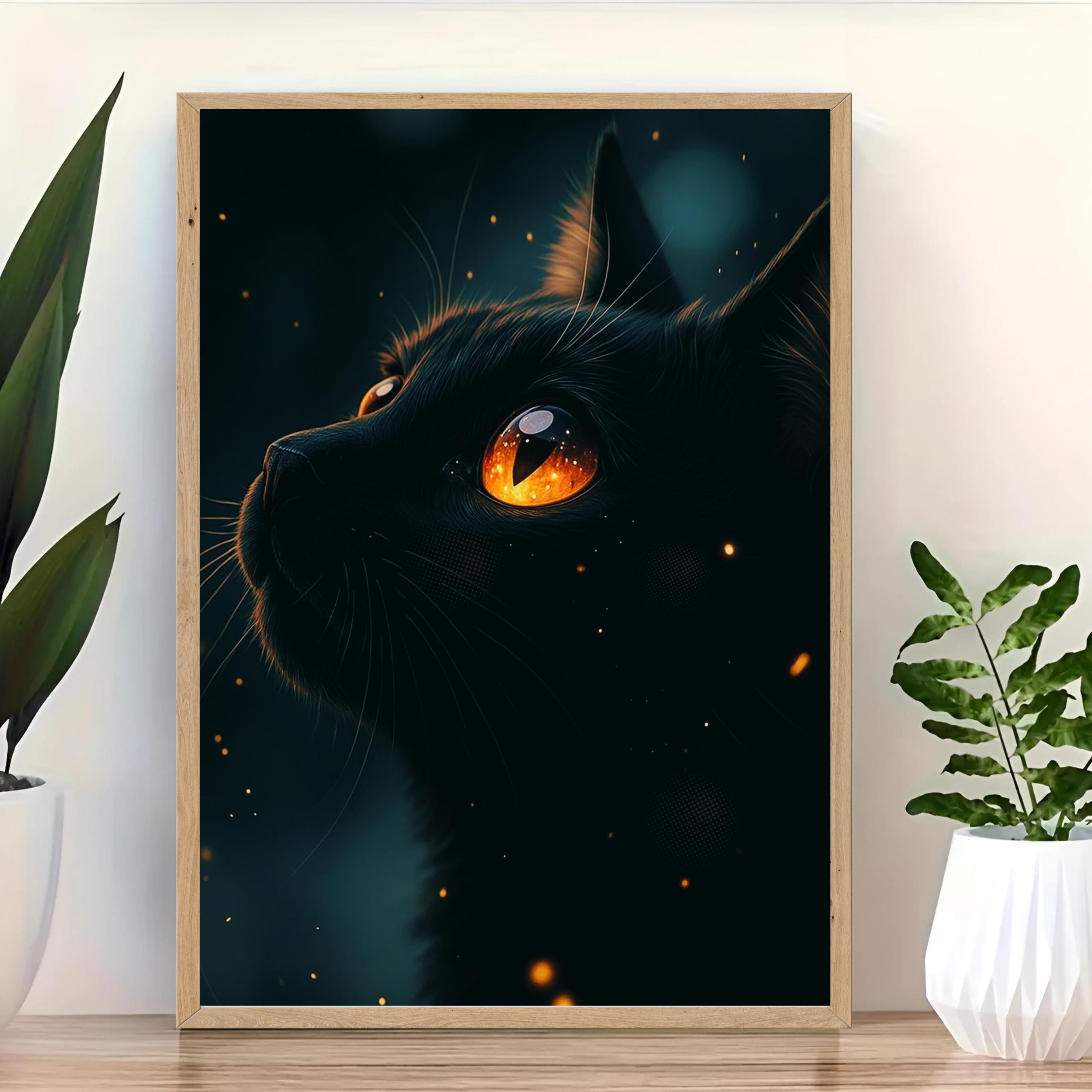 Affiche animaux - Chat, Félin, Animal, Mystère - art moderne, impression, poster