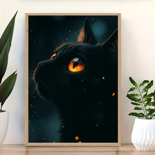 Affiche animaux - Chat, Félin, Animal, Mystère - art moderne, impression, poster