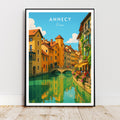 Affiche voyage - Annecy, Alpes, France, Lac - art moderne, impression, poster