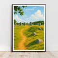 Affiche voyage - Carnac, Bretagne, France, Alignements de Carnac - art moderne, impression, poster