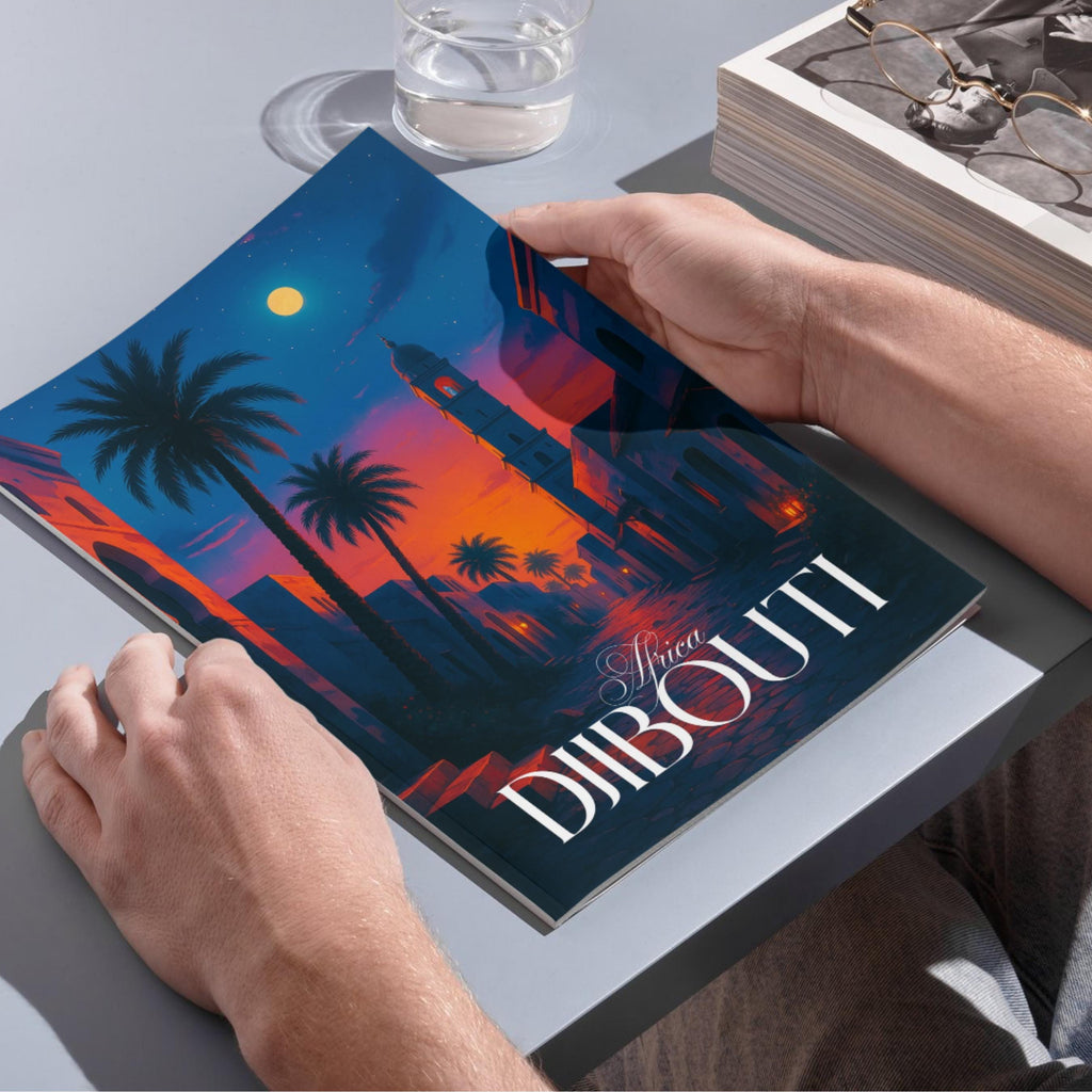 Affiche voyage - Djibouti, Afrique, Désert Danakil, Golfe d’Aden - art moderne, impression, poster