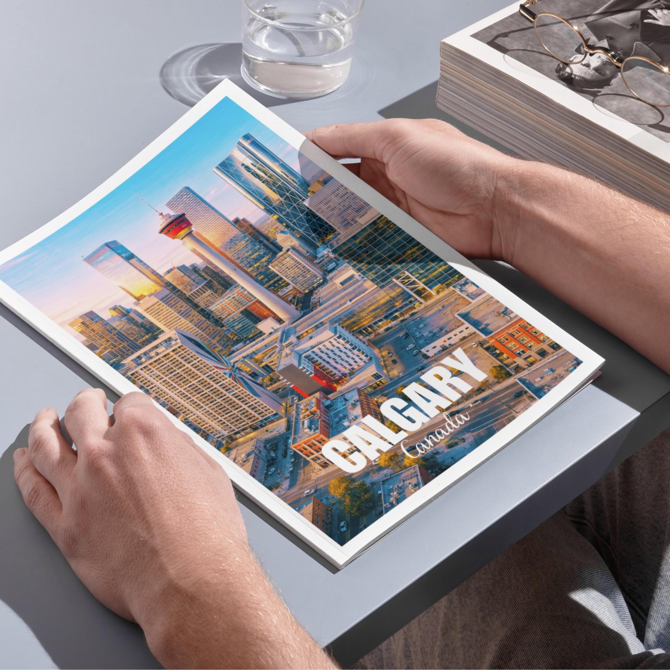 Affiche voyage - Calgary, Alberta, Canada, Amérique - art moderne, impression, poster