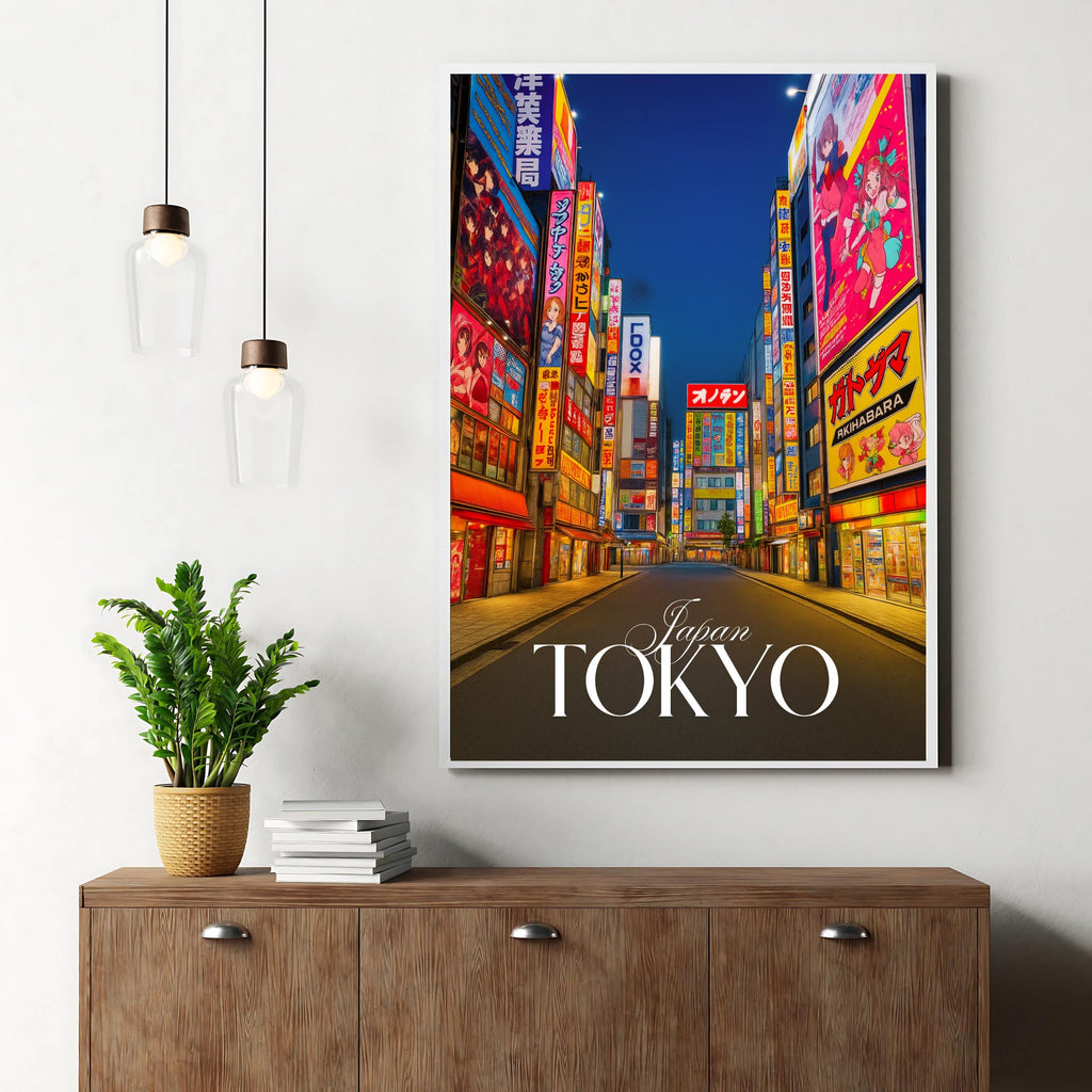 Affiche voyage - Tokyo, Japon, Asie, Akihabara - art moderne, impression, poster